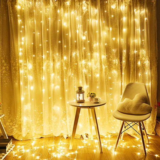 شلال اضاءة مكون من 320 ليد بعدة الوان