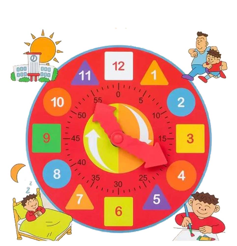 צעצוע המלמד זמן וספירה בצורת שעון עם מונה דגם 459-4