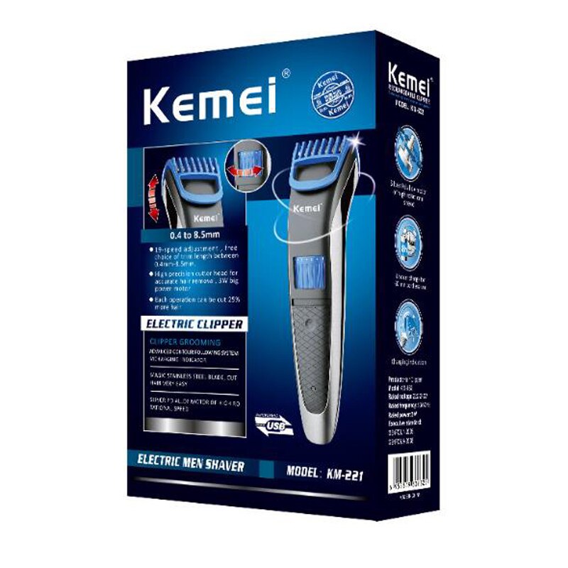 ماكينة حلاقة رجالية ماركة KEMEI الاصلية تعمل بالشحن