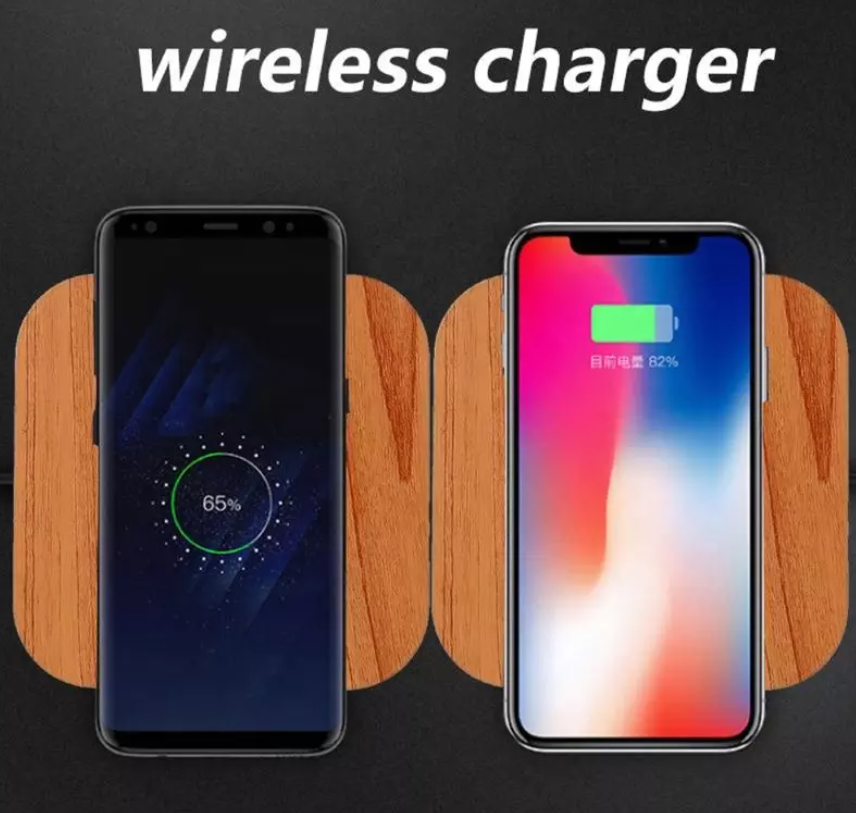 מטען אלחוטי מעץ 10W
