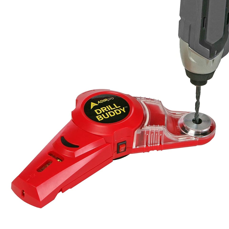 Drill Buddy מפלס לייזר כדי לסייע באיתור נקודות קידוח ואוסף אבק 2*1