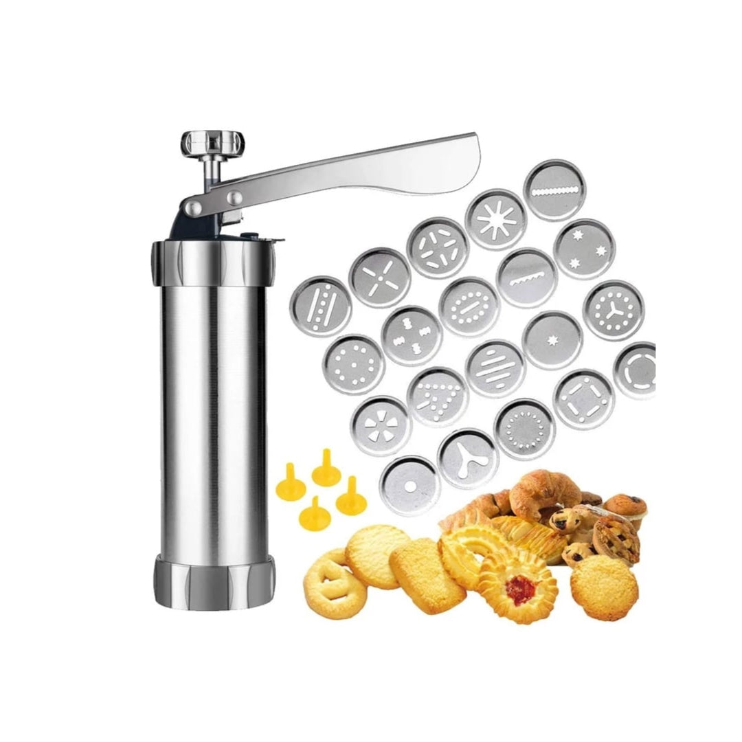 המכונה ליצירת ביסקוויטים מכילה 20 חלקים לייצור צורות שונות