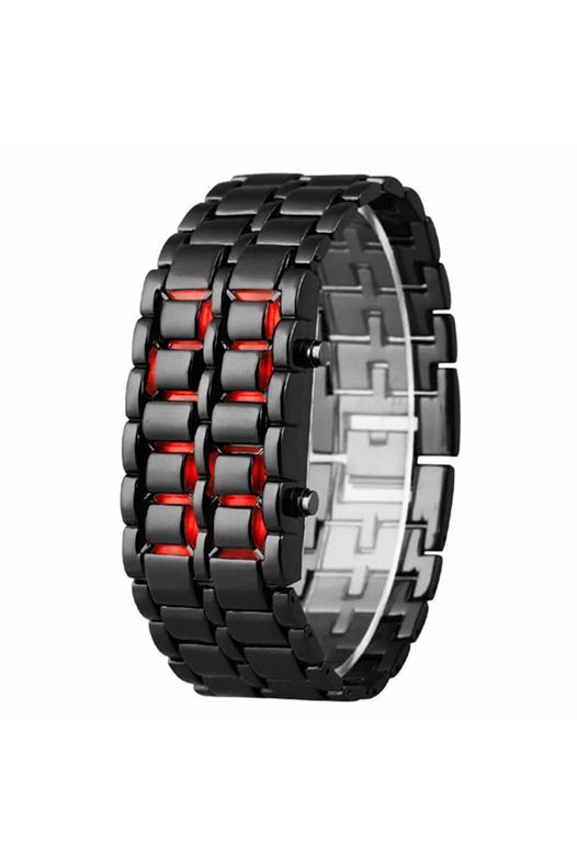 שעון צמיד לגברים בצבע שחור