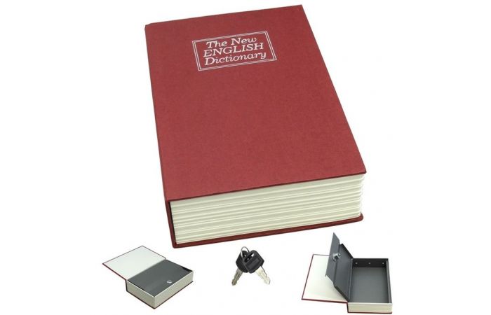 כספת בצורת ספר לאחסון כסף וניירות קטנים