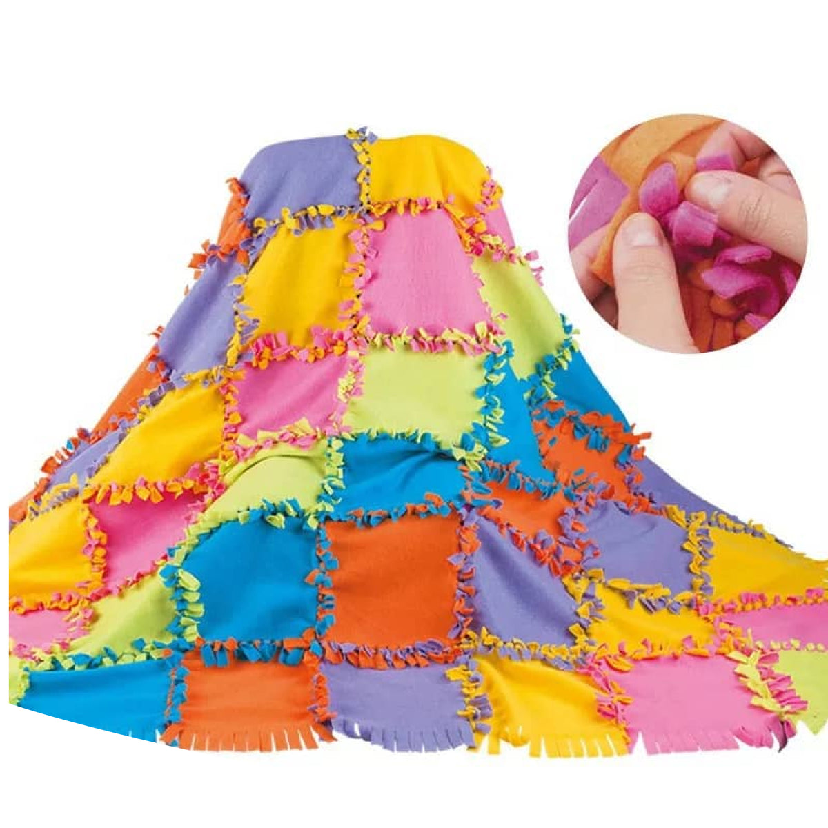 لعبة تركيب البطانية الملونة التعليمية للاطفال Knot a blanket