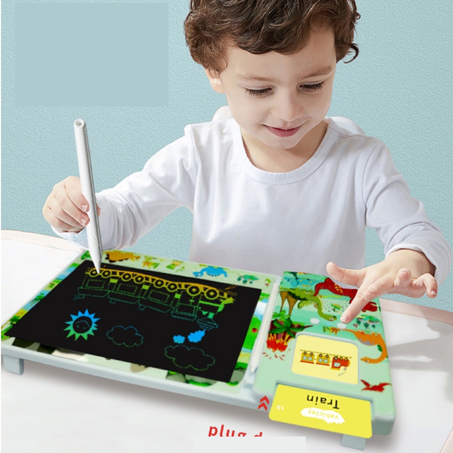 לוח כתיבה LCD עם כרטיסי פלאש מדברים חינוכיים לילדים