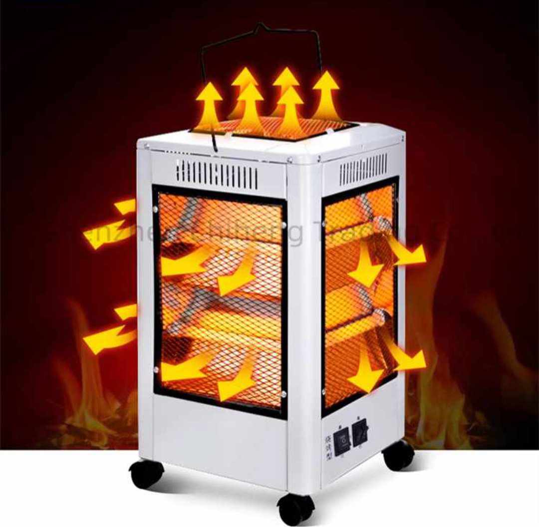 קמין חשמלי לבן 10 עמודים