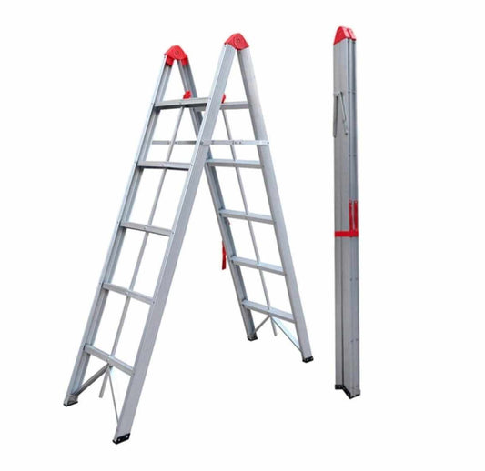سلم منزلي المنيوم قابل للطي مكون من 4 درجات