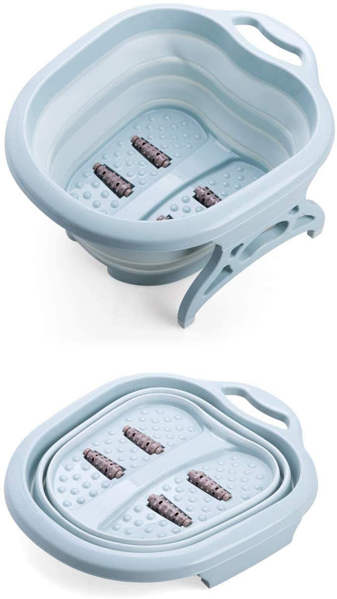 אמבט עיסוי כף רגל נייד מתקפל