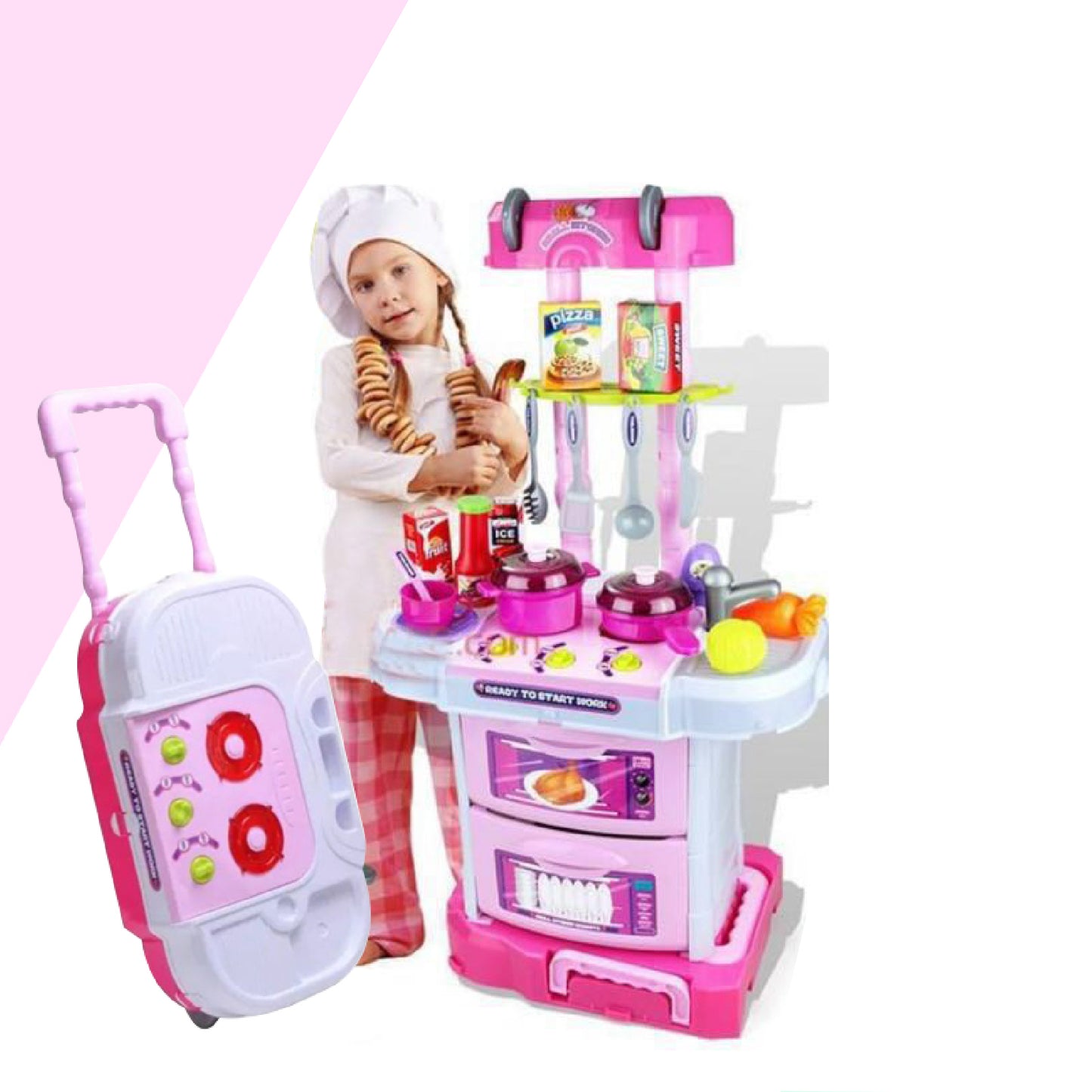 צעצוע מטבח לילדים בצורת תיק מתאים לגילאי 3 שנים ומעלה