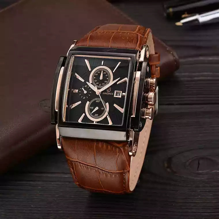 שעון עור יוקרתי לגברים זמין בשני צבעים