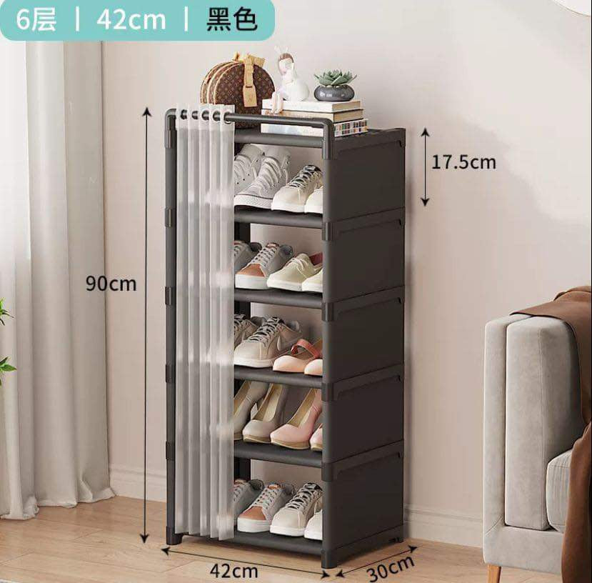 מתלים לנעליים עם וילון עשוי פלסטיק AB-36