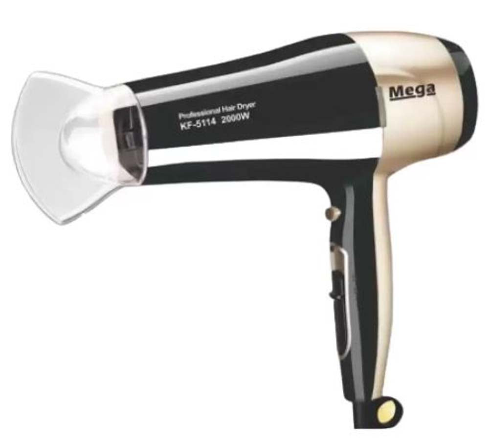 سشوار كهربائي ماركة Mega KF-5114 بقوة 2000 واط وبكفالة لمدة عام
