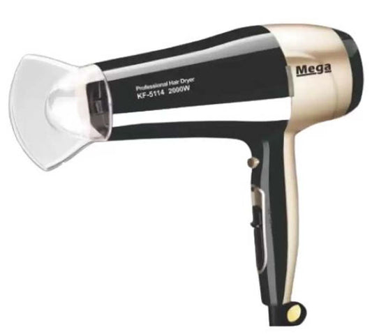 سشوار كهربائي ماركة Mega KF-5114 بقوة 2000 واط وبكفالة لمدة عام