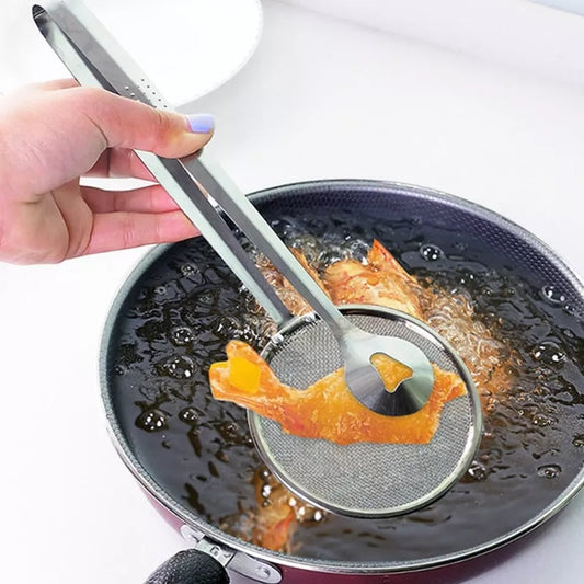 מסננת מזון ומלקחיים רב שימושיים