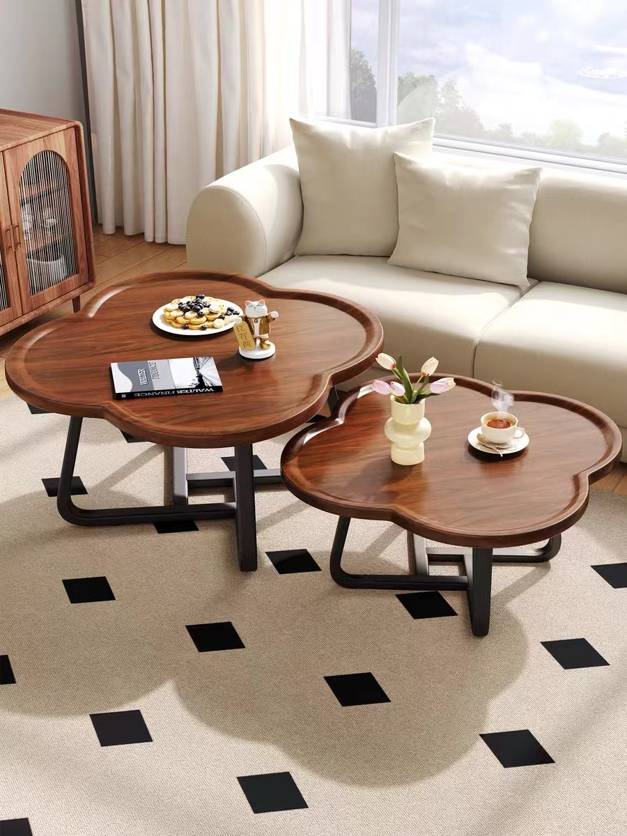 طقم طاولات مكون من قطعتين على شكل وردة  bd-36