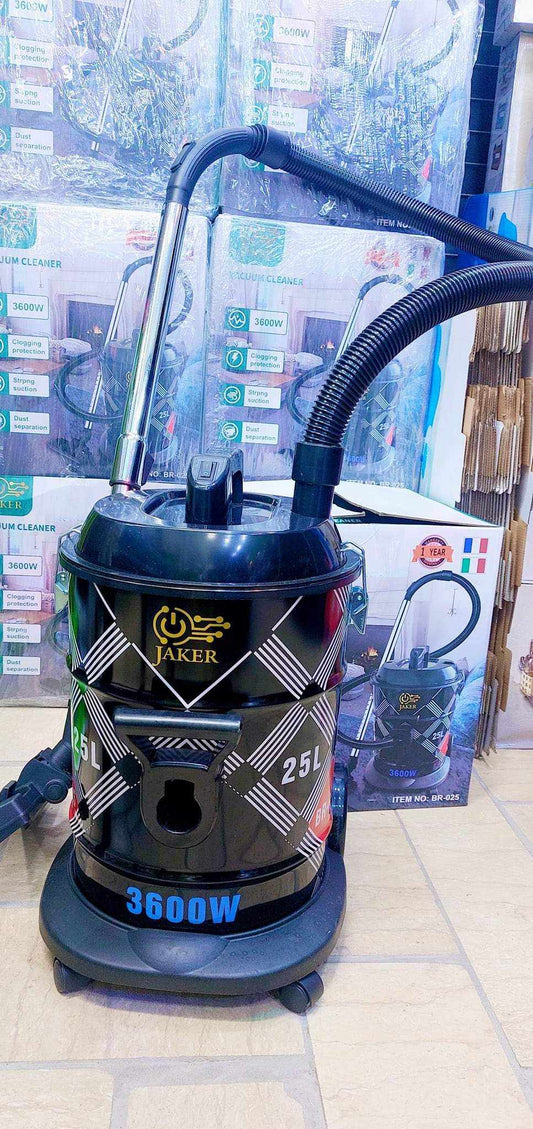 مكنسة كهربائية بقوة 3600 واط وبسعة 25 لتر ماركة جكر