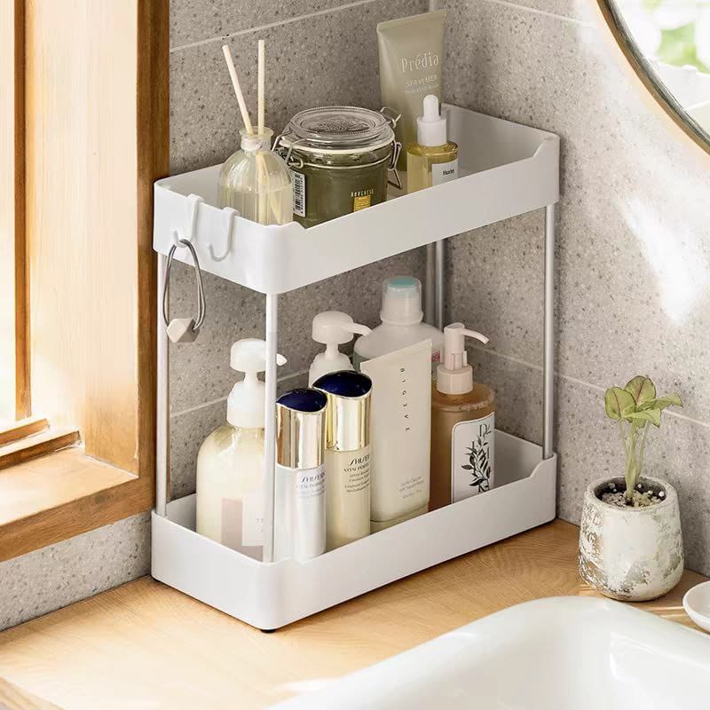 מתלה כיור דו שכבתי עם קולבים