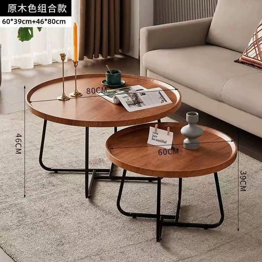 طقم طاولات وسط دائري مكون من قطعتين bd-14