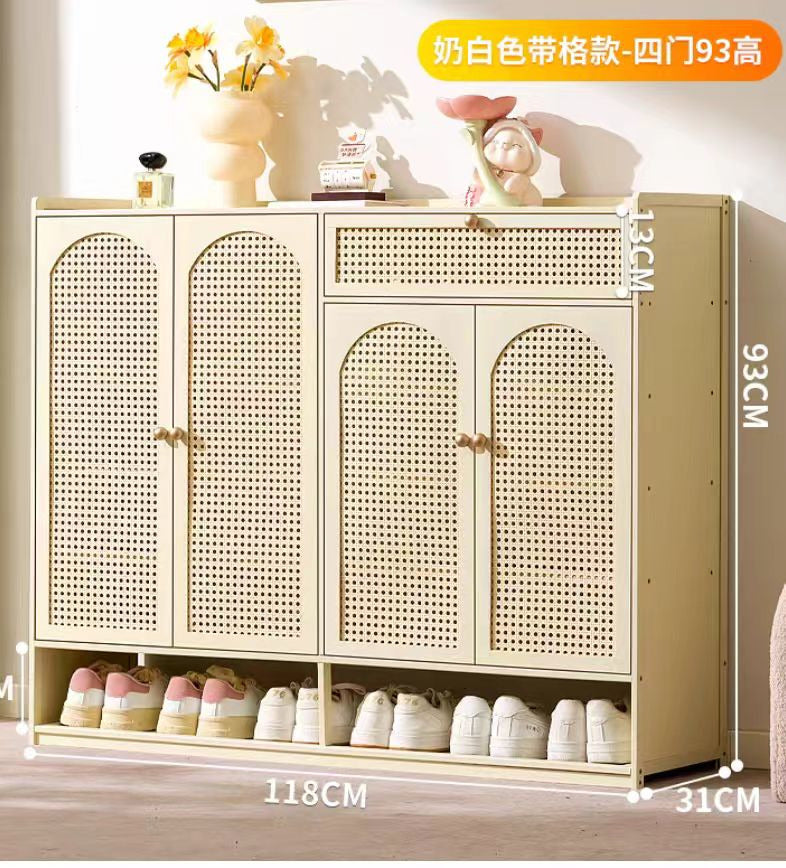 خزانة احذية بتصميم انيق مكون من 4 دفات وباب علوي yz-34